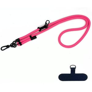 10 mm dik touw mobiele telefoon anti-verloren verstelbare lanyard spacer (fluorescentie roze rood)