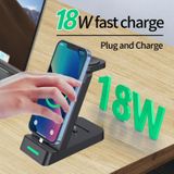 B20 18W 3-in-1 draadloze oplader Stand Charger Dock voor iPhone Apple Watch-serie