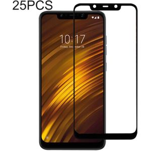 25 stuks volledige lijm volledige cover Screen Protector gehard glas film voor Xiaomi Pocophone F1