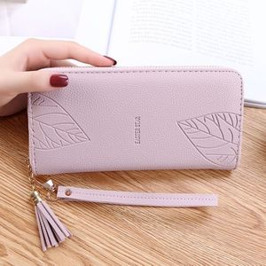 Dames Lange PolsTas Multifunctionele Rits Grote Capaciteit Clutch Bag Wallet (Taro Purple)