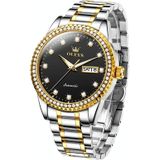 OLEVS 7003 heren multifunctioneel waterdicht mechanisch horloge (goud + zwart)