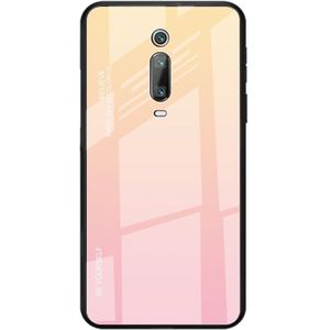 Voor Xiaomi Redmi K20 / K20 Pro / Mi 9T / Mi 9T Pro Gradient Color Glass Case (Geel)