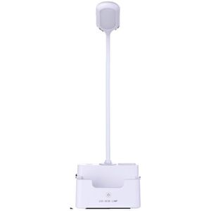 Student USB Charging Bedroom Touch LED Eye Protection Multifunctionele Creative Desk Lamp  Style:Without Fan (White)