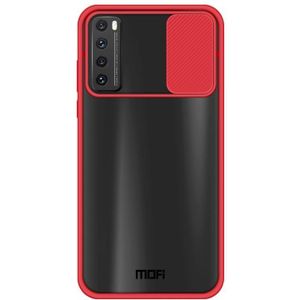 Voor Huawei nova 7 MOFI Xing Dun Series PC + TPU Anti-peep Waterproof and Anti-drop All-inclusive Protective Shell  Translucent Frosted(Red)