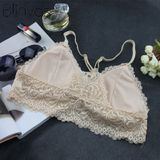 Camisole Vrouwelijke Verpakt Borst Tube Top Ondergoed Sexy Lace Verzameld Base Bh met borst pad  maat: one size(zwart)