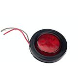 8 PCS Truck Trailer Red LED 2 inch Round Side Marker Clearance Tail Light Kits met Heat Shrink Tube