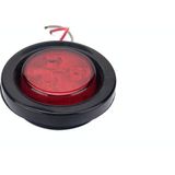 8 PCS Truck Trailer Red LED 2 inch Round Side Marker Clearance Tail Light Kits met Heat Shrink Tube