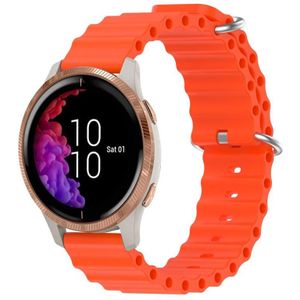 Voor Garmin Venu 20mm Ocean Style siliconen effen kleur horlogeband