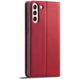 Voor Samsung Galaxy S21+ 5G Forwenw Dream Series Oil Edge Sterk magnetisme Horizontale Flip Lederen case met Holder & Card Slots & Wallet & Photo Frame(Red)