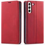 Voor Samsung Galaxy S21+ 5G Forwenw Dream Series Oil Edge Sterk magnetisme Horizontale Flip Lederen case met Holder & Card Slots & Wallet & Photo Frame(Red)