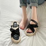 Zomer bovenkleding dikke zolen casual sandalen platte pantoffels  maat: 35
