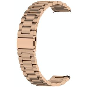Voor Huawei Watch GT4 41 mm roestvrijstalen metalen horlogeband met drie kralen (ros goud)
