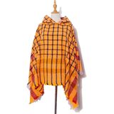 Lente herfst winter geruit patroon hooded mantel sjaal sjaal  lengte (CM): 135cm (DP2-05 Geel)