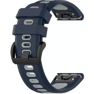 Voor Garmin Fenix 7S 20mm tweekleurige siliconen jack horlogeband