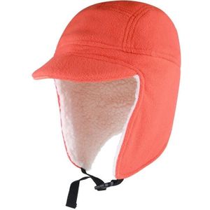 Winter warme winddichte hoed buitenbescherming oren dikke zachte dakrand eend tong hoed (oranje rood)