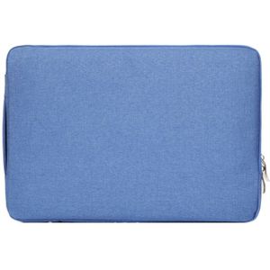 Modieus universeel 15.4 inch Denim Laptoptas Pouch met rits voor MacBook  Lenovo en andere Laptops  Afmetingen: 39.2 x 28.5 x 2 cm (blauw)