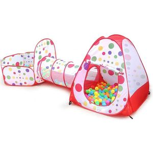 3 in 1 Kinderen Tent Speel Huis Tunnel Opvouwbare Schieten Ocean Ball Pool Toy