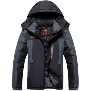 Winter Fleece militaire jassen mannen winddicht waterdichte outwear Parka Windbreaker warme jas  maat: XXXL(Zwart)