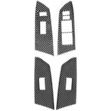 4 stks / set Koolstofvezel Auto Glass Lift Schakelaar Ring Decoratieve Sticker Voor Toyota Tundra 2014-2018  Rechts rijden