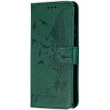 Feather patroon Litchi textuur horizontale Flip lederen draagtas met portemonnee & houder & kaartsleuven voor Huawei Honor 20 (groen)