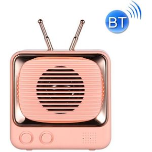 BD13 TV-vorm Retro Bluetooth Draadloze Luidspreker Mini Portable Card Audio (Roze)