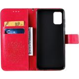Voor Galaxy A71 Sun Print Horizontale Flip Beschermhoes met Houder & Card Slots & Wallet(Red)