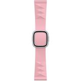 Moderne stijl siliconen vervanging riem horlogeband voor Apple Watch Series 6 & SE & 5 & 4 44mm / 3 & 2 & 1 42mm  stijl: zilveren gesp