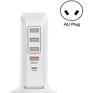 PD-36W PD3.0 + QC3.0 4-poorts USB mobiele telefoon opladen Sailboat Multi Port Charger  AU-stekker