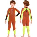 DIVE & SAIL M150501K Kinderen Warm Badpak 2 5mm Wetsuit uit n stuk Met lange mouwen Koudbestendig Snorkelen Anti-kwallenpak  Maat: S(Orange)