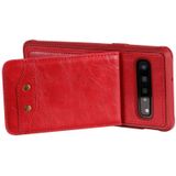 Voor Galaxy S10 5G Vertical Flip Shockproof Leather Protective Case met Long Rope  Support Card Slots & Bracket & Photo Holder & Wallet Function(Red)
