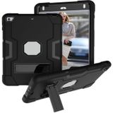 Voor iPad mini 3/2/1 siliconen + pc-beschermhoes met standaard (zwart + grijs)