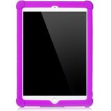 Voor iPad 6 (9.7 Universal) Tablet PC Siliconen beschermhoes met onzichtbare beugel (Paars)