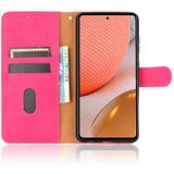 Voor Samsung Galaxy A72 5G Solid Color Skin Voel Magnetische gesp horizontale flip kuittextuur PU Lederen case met Holder & Card Slots & Wallet(Rose Gold)