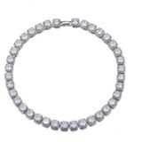 NL101 Straat Hip Hop Ketting  Grootte: 22 Inch (White Gold)