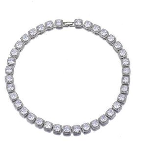 NL101 Straat Hip Hop Ketting  Grootte: 22 Inch (White Gold)