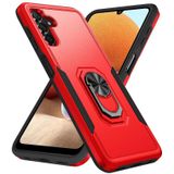 Voor Samsung Galaxy A13 5G Pioneer Armor Heavy Duty PC + TPU Houder Phone Case (rood + zwart)