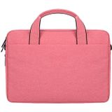 DJ06 Oxford doek waterdichte slijtvaste draagbare uitbreidbaar laptop tas voor 15 4 inch laptops  met afneembare schouderriem (roze)