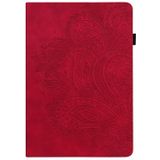 Voor Huawei MediaPad T5 10 inch Peacock Embossed Pattern TPU + PU Horizontal Flip Leather Case met Holder & Card Slots & Wallet & Sleep / Wake-up Functie(Rood)