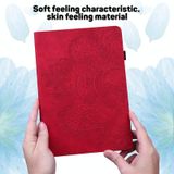 Voor Huawei MediaPad T5 10 inch Peacock Embossed Pattern TPU + PU Horizontal Flip Leather Case met Holder & Card Slots & Wallet & Sleep / Wake-up Functie(Rood)