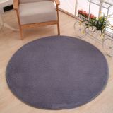 KSolid ronde tapijt zachte fleece mat anti-slip gebied rug kinderen slaapkamer deurmatten  grootte: diameter: 120cm (zilvergrijs)