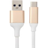 1m ronde draad USB 3.1 Type-c met USB 3.0 Data / Kabel van de Lader  Voor Samsung Galaxy S8 & S8 PLUS / LG G6 / Huawei P10 & P10 Plus / Xiaomi Mi 6 & Max 2 nl andere Smartphones ((wit) + Goud)