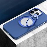 Voor iPhone 12 Pro Max MagSafe 360 Draaibare Ringhouder PC Telefoonhoesje (Sierra Blauw)
