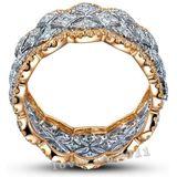 Vergulde kleur micro set ring luxe Diamond gouden trouwring grootte: 8