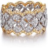 Vergulde kleur micro set ring luxe Diamond gouden trouwring grootte: 8