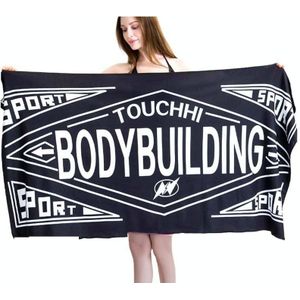 Sports Fitness Swimming Bath Towel Printed Double-Sided Velvet Absorbent Quick-Drying Beach Towel  Size: 155x80cm (Soft Lightning)