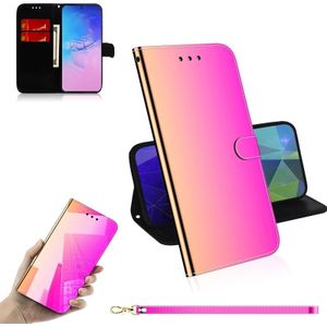 Voor Galaxy S10 Lite / A91 Lmitated Mirror Surface Horizontal Flip Leather Case met Holder & Card Slots & Wallet & Lanyard(Gradient Color)