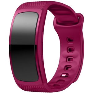 Siliconen polsband horloge band voor Samsung Gear Fit2 SM-R360  polsband grootte: 126-175mm (paars)