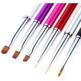 Nail Brush Kleur schilderij bloem carving pen trek pen lichttherapie gel pen platte kop pen pen (wit)