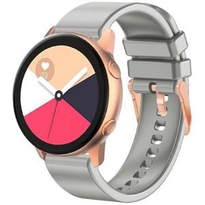 Voor Amazfit GTR Mini / Bip 3 / Bip 3 Pro 20 mm effen kleur rosgouden gesp siliconen horlogeband