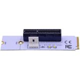 NGFF M.2 KEY M TO PCI-E 1X / 4X / 8X / 16X Grafische Kaart Mining Slot Adapter Riser Converter Kaart met LED & 4 PIN-voedingskabel